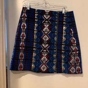 Multi color above knee skirt
